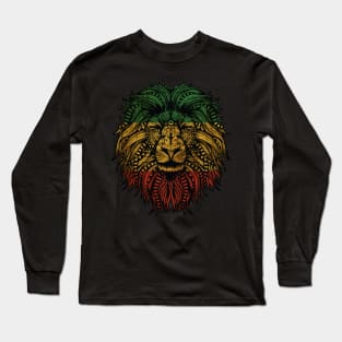 Rasta Lion Roots Rock Reggae Long Sleeve T-Shirt